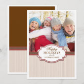 Kleurrijke Kerstkaart met grote foto en tekst (Voorkant / Achterkant)