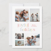 Kleurrijke Kerstkaart met Typografie (Voorkant)