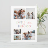 Kleurrijke Kerstkaart met Typografie (Staand voorkant)