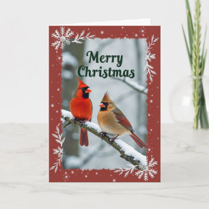 Kleurrijke kerstkaart met vogels kaart
