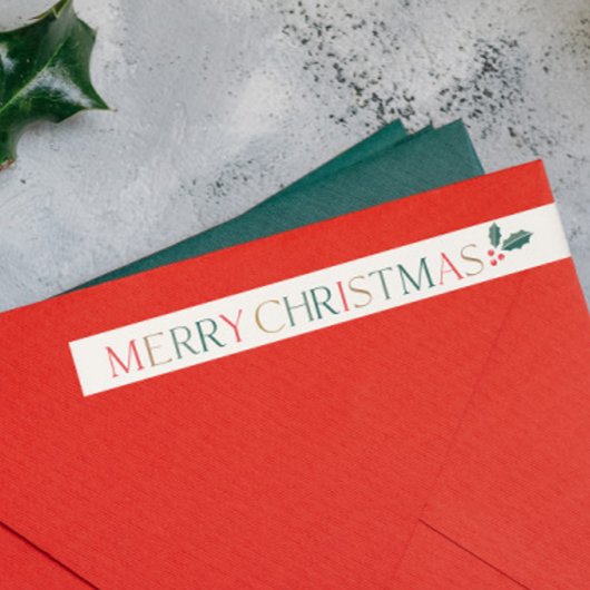 Kleurrijke Kerstkaart Retouradres