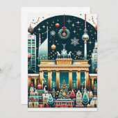 Kleurrijke kerstkaart vol Berlse feestvreugde (Voorkant / Achterkant)