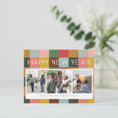 Kleurrijke Kerstkaart voor de Feestdagen (Staand voorkant)