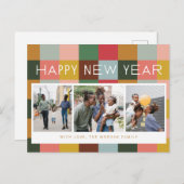 Kleurrijke Kerstkaart voor de Feestdagen (Voorkant / Achterkant)