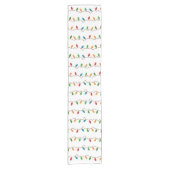 Kleurrijke kerstkaartjes | Rustische feestdag Korte Tafelloper (Voorkant)