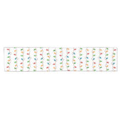 Kleurrijke kerstkaartjes | Rustische feestdag Korte Tafelloper (Horizontaal)