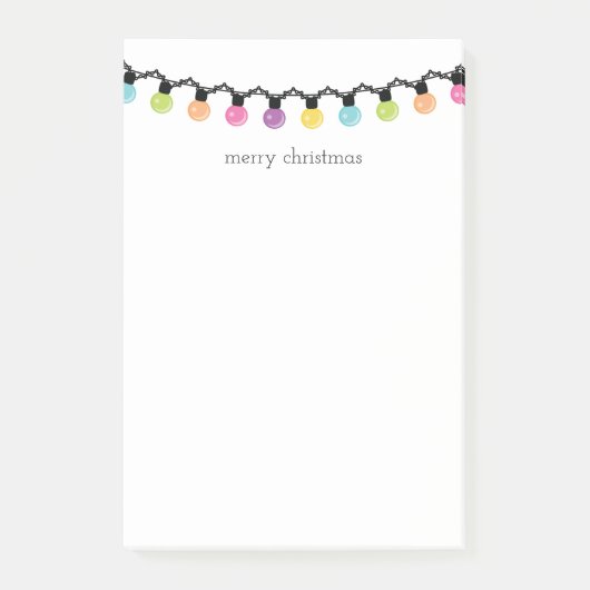 Kleurrijke kerstkaartjes | Vrolijk kerstfeest Post-it® Notes (Voorkant)