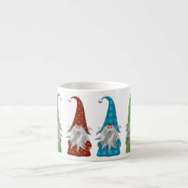 Kleurrijke Kerstkabouters Espresso Kop