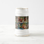 Kleurrijke  kerstkledij bierpul (Center)