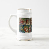 Kleurrijke  kerstkledij bierpul (Links)