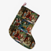 Kleurrijke  kerstkledij grote kerstsok (Voorkant (Hangend))