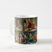 Kleurrijke  kerstkledij koffiemok (Voorkant links)