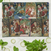 Kleurrijke kerstkledij theedoek (Gevouwen)