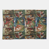 Kleurrijke kerstkledij theedoek (Horizontaal)