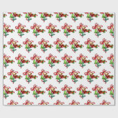 Kleurrijke kerstklokken Retro kerstcadeau Cadeaupapier (Vlak)