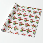 Kleurrijke kerstklokken Retro kerstcadeau Cadeaupapier (Uitgerold)