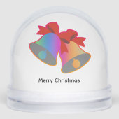 Kleurrijke Kerstklokken  Sneeuwbol (Voorkant)