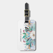 Kleurrijke Kerstkrans Bagagelabel (Voorkant verticaal)