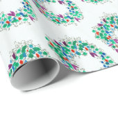 Kleurrijke Kerstkrans Cadeaupapier (Rol Hoek)