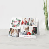 Kleurrijke Kerstkrans Foto Collage Feestdagen Kaart (Voorkant)