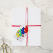 Kleurrijke kerstlampjes Gift Labels Cadeaulabel (Met Touw)
