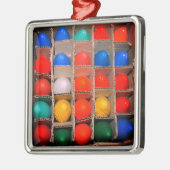 Kleurrijke kerstlampjes in een doos metalen ornament (Links)