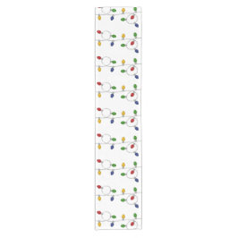 Kleurrijke kerstlampjes korte tafelloper