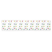 Kleurrijke kerstlampjes korte tafelloper (Horizontaal)