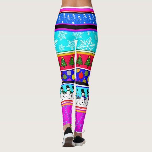 Kleurrijke kerstLeggings Leggings (Achterkant)