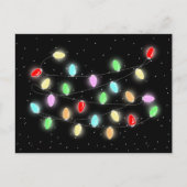 Kleurrijke kerstlichten briefkaart (Voorkant)