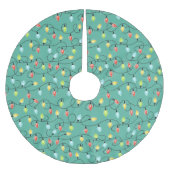 Kleurrijke kerstlichten op Mint Green Kerstboom Rok (Voorkant)