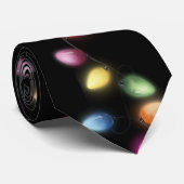 Kleurrijke kerstlichten stropdas (Opgerold)