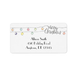 Kleurrijke kerstlichten | Terugkeeradres feestdag Etiket