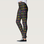 Kleurrijke kerstlichtstring leggings (Links)
