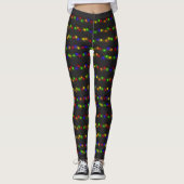 Kleurrijke kerstlichtstring leggings (Voorkant)