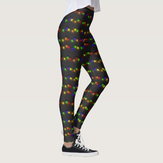 Kleurrijke kerstlichtstring leggings (Rechts)