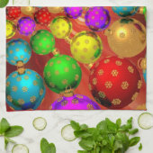 Kleurrijke kerstman Jamboree Theedoek (Gevouwen)