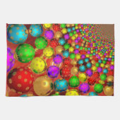 Kleurrijke kerstman Jamboree Theedoek (Horizontaal)