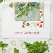  Kleurrijke Kerstman met Treats Theedoek (Gevouwen)