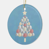 Kleurrijke kerstmanboom keramisch ornament (Links)