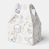 Kleurrijke kerstmis Gingerbrood Man en santa Bedankdoosjes (Achterkant)