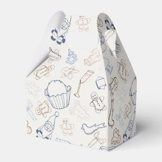 Kleurrijke kerstmis Gingerbrood Man en santa Bedankdoosjes (Achterkant)