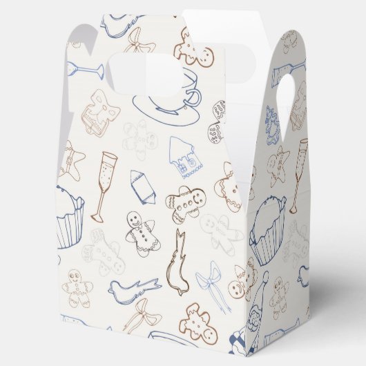 Kleurrijke kerstmis Gingerbrood Man en santa Bedankdoosjes (Geopend)