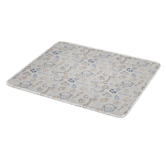 Kleurrijke kerstmis Gingerbrood Man en santa Snijplank (Hoek)