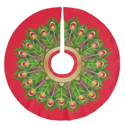 Kleurrijke Kerstmis Kerstboom Rok (Voorkant)