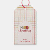 Kleurrijke Kerstmis Label Cadeaulabel (Voorkant)