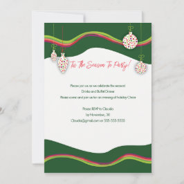 Kleurrijke Kerstmis Party uitnodiging
