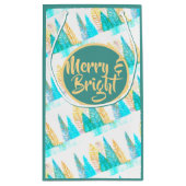 Kleurrijke Kerstmis Pine Klein Cadeauzakje (Achterkant)