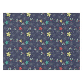 Kleurrijke Kerstmis Sneeuwvlokken & Bloemen Patroo Tafelkleed (Voorkant (Horizontaal))