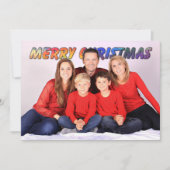 Kleurrijke Kerstmis Tekst wikkel rond Mensen Kaart (Voorkant)